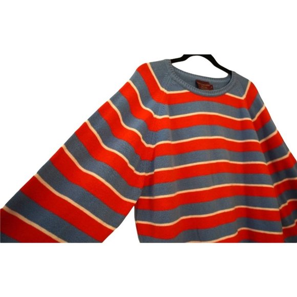 Vintage Chaps Ralph Lauren Sweater, 80s Striped Sweater, Red White Blue Pullover - Picture 3 of 8